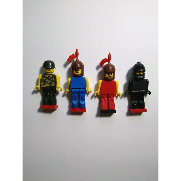 Robot Toy Figures Plastic War Combat Action Figures Movable Lot Of 4 Blockheads - Picture 11 of 12